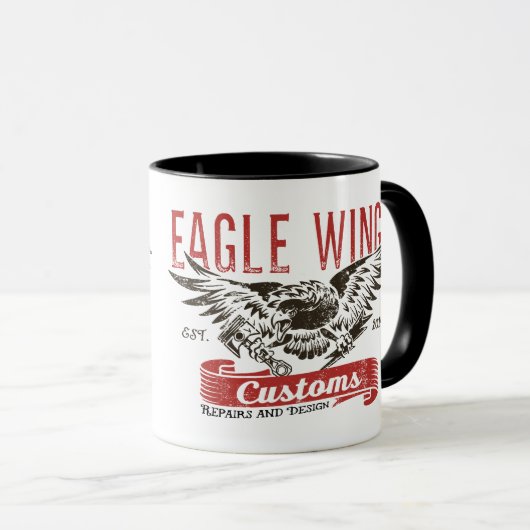 Tasse d'ailes d'Eagle de "serrure et de clé " (Devant droit)