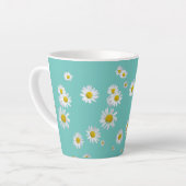 Tasse Daisy Flowers Cust. BC Turqoise Latte (Angle gauche)