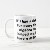 Tasse d'algèbre de maths (Gauche)