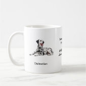 Tasse dalmatienne - avec deux images et un motif (Gauche)