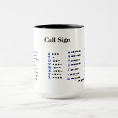 Tasse d'alphabet de code Morse et de diagramme de (Centre)