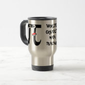 Tasse d'aluminium de professeur de maths du monde (Devant gauche)