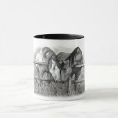 TASSE D'AMANT DE CHEVAL D'ART DE CRAYON (Centre)