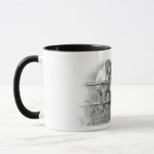 TASSE D'AMANT DE CHEVAL D'ART DE CRAYON (Gauche)