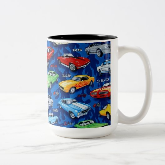 Tasse d'amants de voiture de classiques de voiture (Droit)
