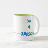 Tasse d'ambition - vert bleu (Devant droit)