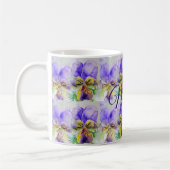 Tasse dames d'amour floral fleurs aquarelle Viola (Gauche)