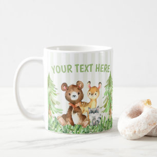 Tasse d'amis de forêt d'animaux de région boisé
