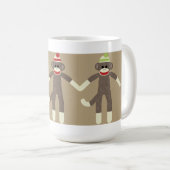 Tasse d'amis de singe de chaussette de garçon (Devant droit)
