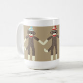 Tasse d'amis de singe de chaussette de garçon (Devant gauche)