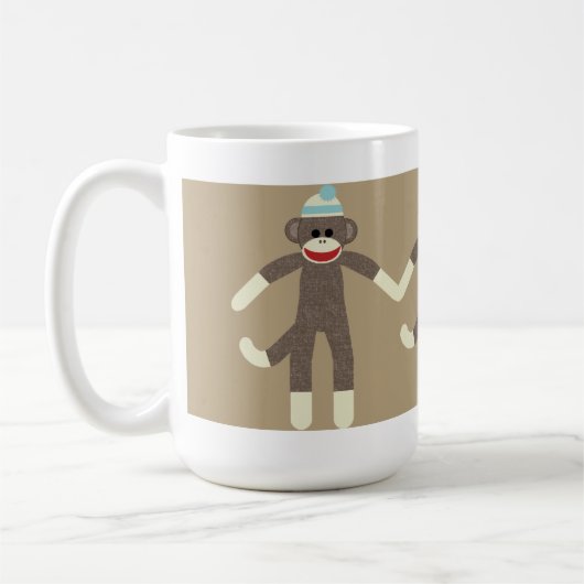 Tasse d'amis de singe de chaussette de garçon (Gauche)