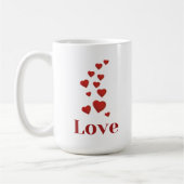 Tasse d'AMOUR avec des cœurs. (Gauche)