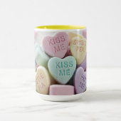 Tasse d'amour de cœurs de bonbons colorés (Centre)