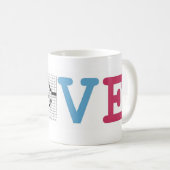 Tasse d'amour de mots croisé (Devant droit)