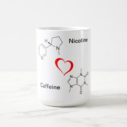 Tasse d'AMOUR de nicotine et de caféine (Centre)
