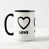 Tasse d'amour de paix d'amour (Gauche)