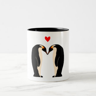 Tasse d'amour de pingouin