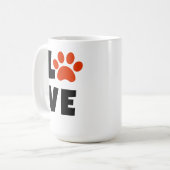 Tasse d'amour de Saint-Valentin de Pawprint (Devant gauche)
