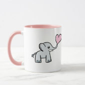 Tasse d'amour d'éléphant - rose (Gauche)