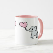 Tasse d'amour d'éléphant - rose (Devant droit)