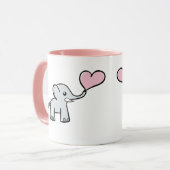 Tasse d'amour d'éléphant - rose (Devant gauche)