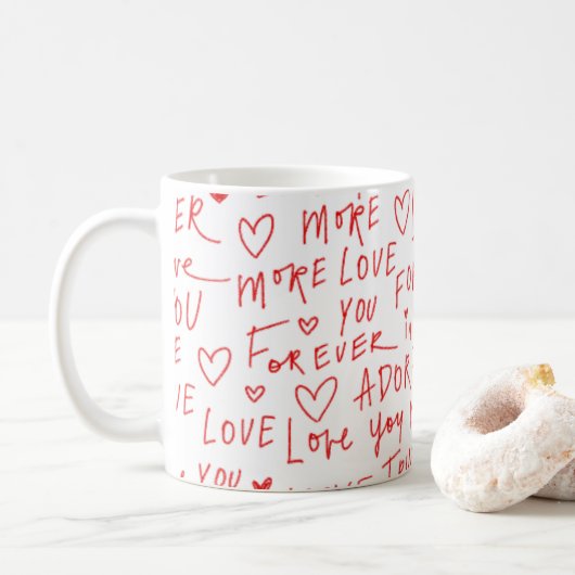 Tasse d'amour, mug de la Saint-Valentin (Avec donut)