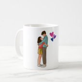 Tasse d'amour pour couple romantique (Devant gauche)
