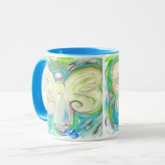 Tasse d'ange de lumière blanche (Devant gauche)