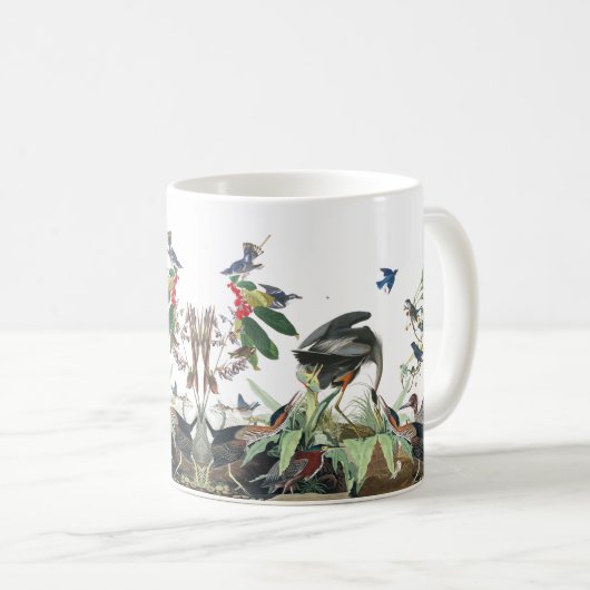 Tasse d'animaux de faune de collage d'oiseaux de (Devant droit)