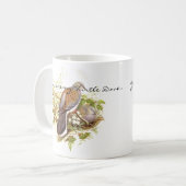 Tasse d'animaux de faune d'oiseaux de colombe de (Devant gauche)