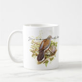 Tasse d'animaux de faune d'oiseaux de colombe de (Gauche)