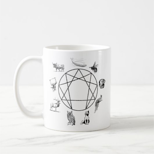 Tasse d'animaux d'Enneagram (Gauche)