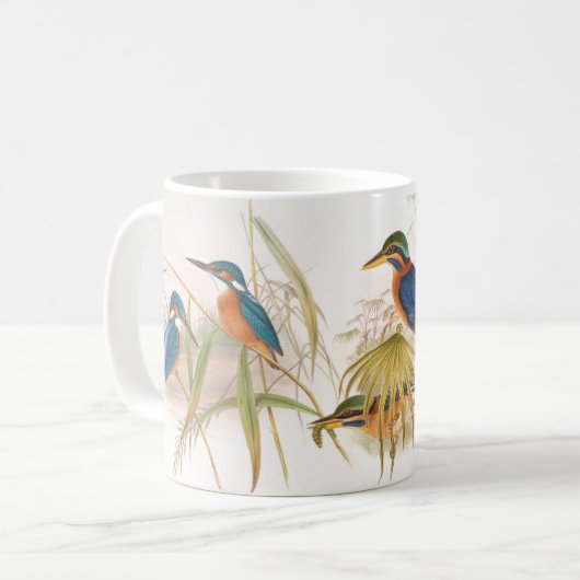 Tasse d'animaux d'étang de faune d'oiseaux de (Devant gauche)