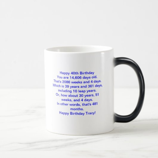 Tasse d'anniversaire (Droite)