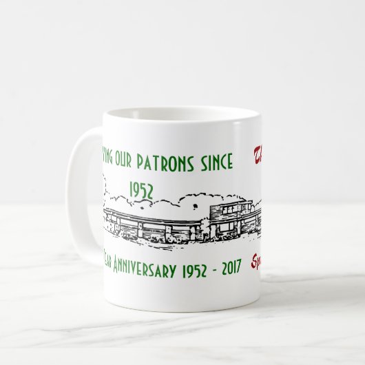 Tasse d'anniversaire de 65 ans (Devant gauche)