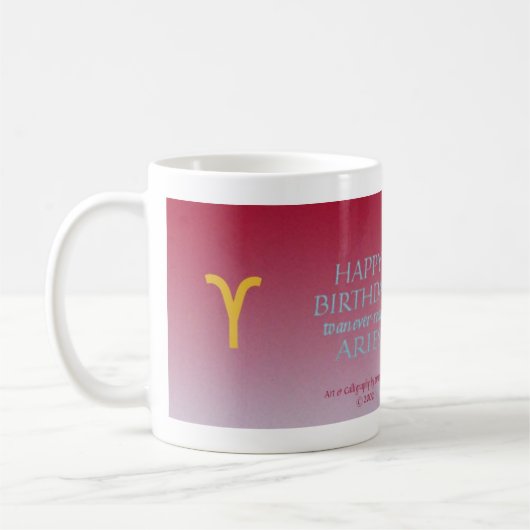 Tasse d'anniversaire de Bélier (Gauche)