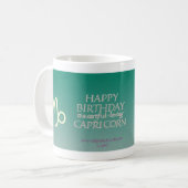 Tasse d'anniversaire de Capricorne (Devant gauche)