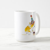 Tasse d'anniversaire de corgi de casquette de (Devant droit)