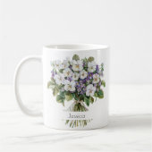 Tasse d'anniversaire de la fleur de naissance de f (Gauche)