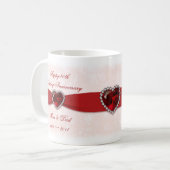 Tasse d'anniversaire de mariage de damassé (Devant gauche)