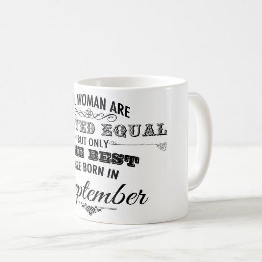 Tasse d'anniversaire de septembre (Devant droit)