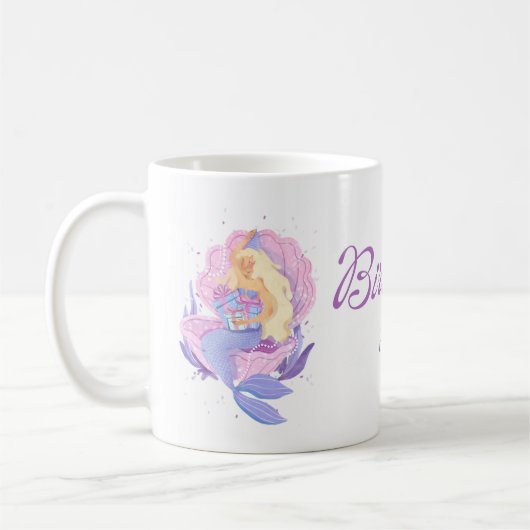 Tasse d'anniversaire de sirène (Gauche)