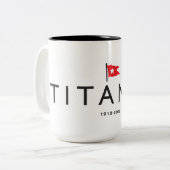 Tasse d'anniversaire de Titanic 100th avec le logo (Devant gauche)