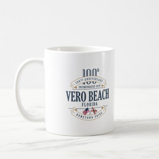 Tasse d'anniversaire de Vero Beach, la Floride (Gauche)