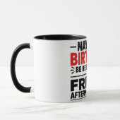 Tasse d'anniversaire drôle pour enseignant (Gauche)