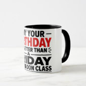Tasse d'anniversaire drôle pour enseignant (Devant droit)