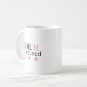 Tasse d'anniversaire rose Niveau 18 débloqué (Devant gauche)