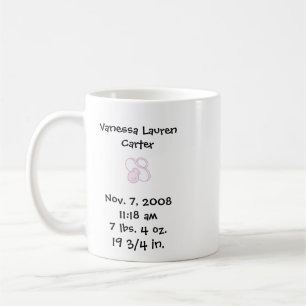 Tasse d'annonce de naissance C'est une fille (peau