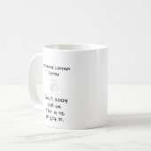 Tasse d'annonce de naissance C'est une fille (peau (Devant gauche)