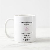 Tasse d'annonce de naissance C'est une fille (peau (Gauche)